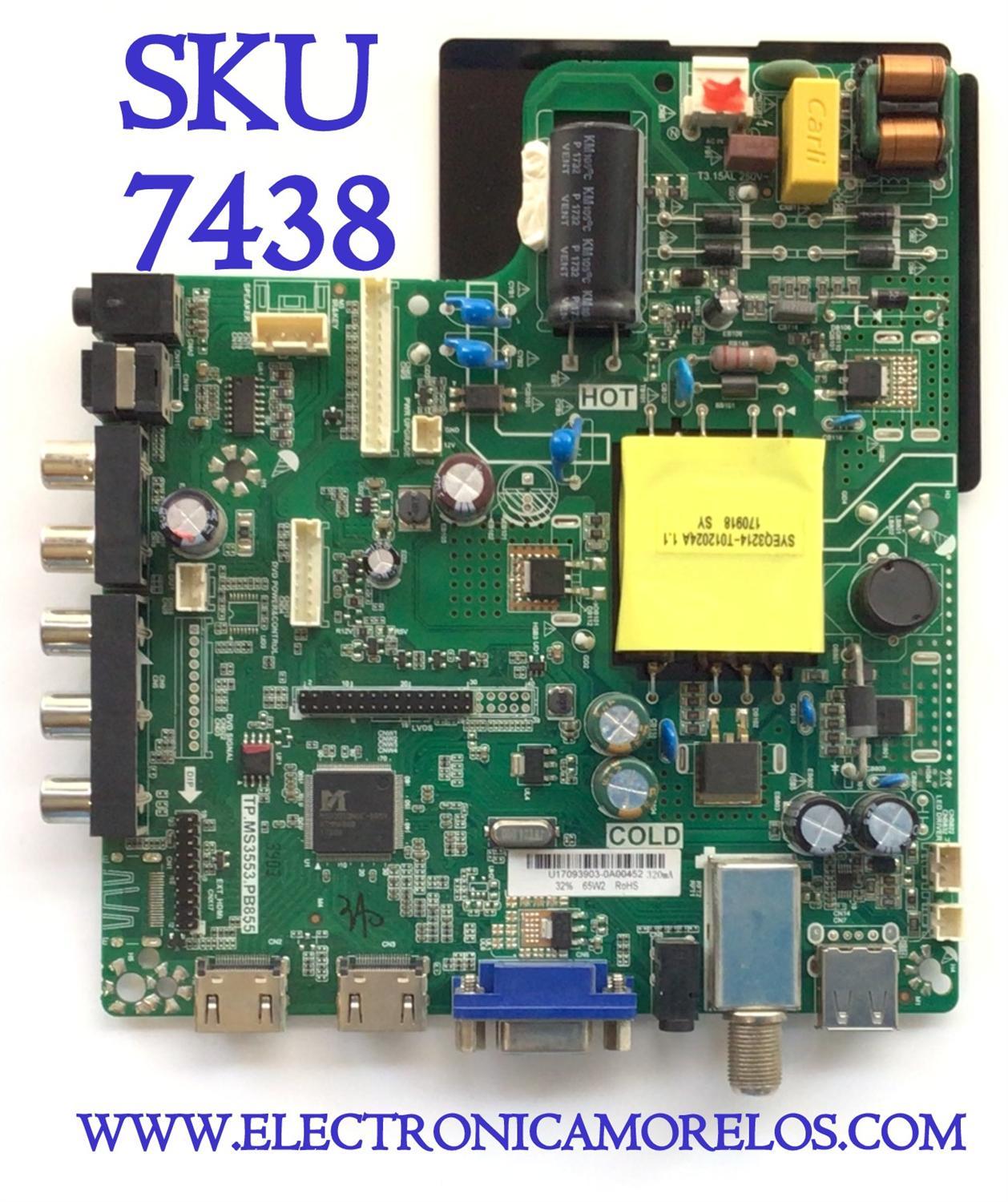 MAIN FUENTE (COMBO) PARA TV GXP / NUMERO DE PARTE LJ94-39980D / 17Y_HF11_PCMMC2LV0.1 / 39980D / PANEL LSC320HN15-W / DISPLAY LSF320HN08-M02 / MODELO TDE3274WP